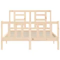Cadre de lit avec tête de lit 140x190 cm bois massif