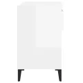 Armoire à chaussure Blanc brillant 70x36x60 cm Bois ingénierie