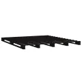 Lit de palette noir 120x190 cm Bois pin massif Petit Double