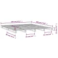 Lit de palette noir 120x190 cm Bois pin massif Petit Double