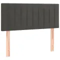 cadre de lit et matelas et LED Gris foncé 80x200cm