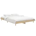 Cadre de lit chêne sonoma 140x190 cm bois d'ingénierie