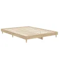 Cadre de lit chêne sonoma 140x190 cm bois d'ingénierie