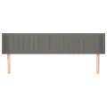 Tête de lit avec oreilles Gris foncé 183x16x78/88 cm Tissu