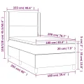 cadre de lit avec matelas Gris 100x200 cm Similicuir