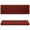 Tapis de marches d'escalier 5 pcs Bordeaux 65x21x4cm Aiguilleté