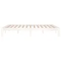 Cadre de lit Blanc Bois massif 150x200 cm Très grand