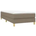 cadre de lit avec matelas Taupe 100x200 cm Tissu