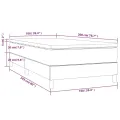 cadre de lit avec matelas Taupe 100x200 cm Tissu