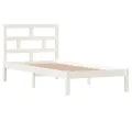 Cadre de lit Blanc Bois de pin massif 90x200 cm