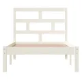 Cadre de lit Blanc Bois de pin massif 90x200 cm