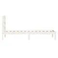 Cadre de lit Blanc Bois de pin massif 90x200 cm