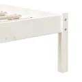 Cadre de lit Blanc Bois de pin massif 90x200 cm