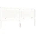 Cadre de lit avec tête de lit blanc 200x200 cm bois massif