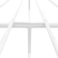Cadre de lit métal avec tête de lit/pied de lit blanc 140x190cm