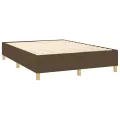 cadre de lit avec matelas Marron foncé 140x200 cm