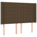 cadre de lit avec matelas Marron foncé 140x200 cm