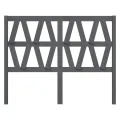 Tête de lit Gris 156x4x100 cm Bois massif de pin