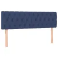 cadre de lit avec matelas Bleu 140x190 cm Tissu