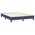 cadre de lit avec matelas LED Bleu 140x190 cm Tissu