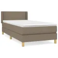 cadre de lit avec matelas Taupe 80x200 cm Tissu