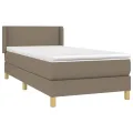cadre de lit avec matelas Taupe 80x200 cm Tissu