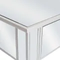 Coiffeuse miroir avec tabouret MDF et verre