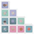 Armoire de rangement pour enfants avec 10 cubes Blanc PP