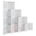 Armoire de rangement pour enfants avec 10 cubes Blanc PP