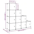 Armoire de rangement pour enfants avec 10 cubes Blanc PP