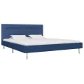 Cadre de lit avec LED Bleu Tissu 180 x 200 cm
