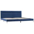 Cadre de lit avec LED Bleu Tissu 180 x 200 cm