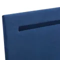 Cadre de lit avec LED Bleu Tissu 180 x 200 cm