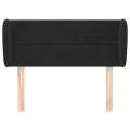 Tête de lit avec oreilles Noir 93x23x78/88 cm Velours