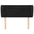 Tête de lit avec oreilles Noir 93x23x78/88 cm Velours