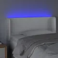 Tête de lit à LED Blanc 93x16x78/88 cm Similicuir