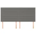 Têtes de lit 4 pcs Gris foncé 100x5x78/88 cm Tissu