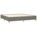 cadre de lit avec matelas Gris foncé 200x200cm Tissu