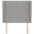 Tête de lit avec oreilles Gris clair 93x23x118/128 cm Tissu