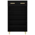 Armoire à chaussures Noir 60x35x105 cm Bois d'ingénierie