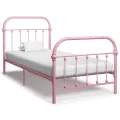 Cadre de lit Rose Métal 100 x 200 cm