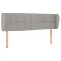 Tête de lit avec oreilles Gris clair 147x23x78/88 cm Tissu