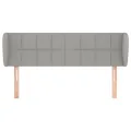 Tête de lit avec oreilles Gris clair 147x23x78/88 cm Tissu
