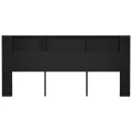 Armoire de tête de lit Noir 220x18,5x104,5 cm