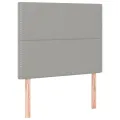 cadre de lit et matelas et LED Gris clair 100x200 cm