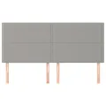 Têtes de lit 4 pcs Gris clair 100x5x78/88 cm Tissu
