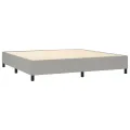 cadre de lit avec matelas Gris clair 200x200cm Tissu