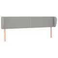 Tête de lit avec oreilles Gris clair 203x23x78/88 cm Tissu
