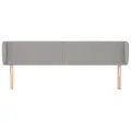 Tête de lit avec oreilles Gris clair 203x23x78/88 cm Tissu