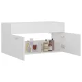 Armoire d'évier Blanc 90x38,5x46 cm Aggloméré